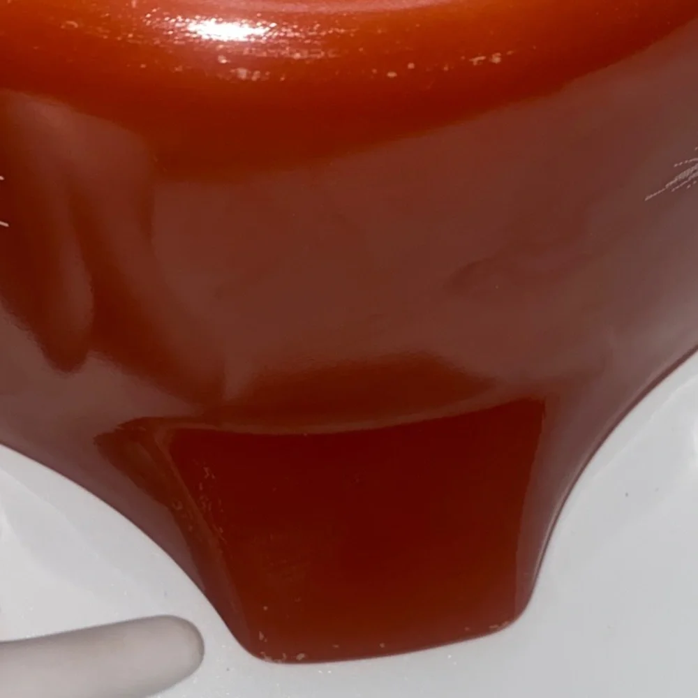 Pyrex Burnt Orange Autumn Harvest Wheat Pattern Milk Glass Dish sz 475-B Kitchen